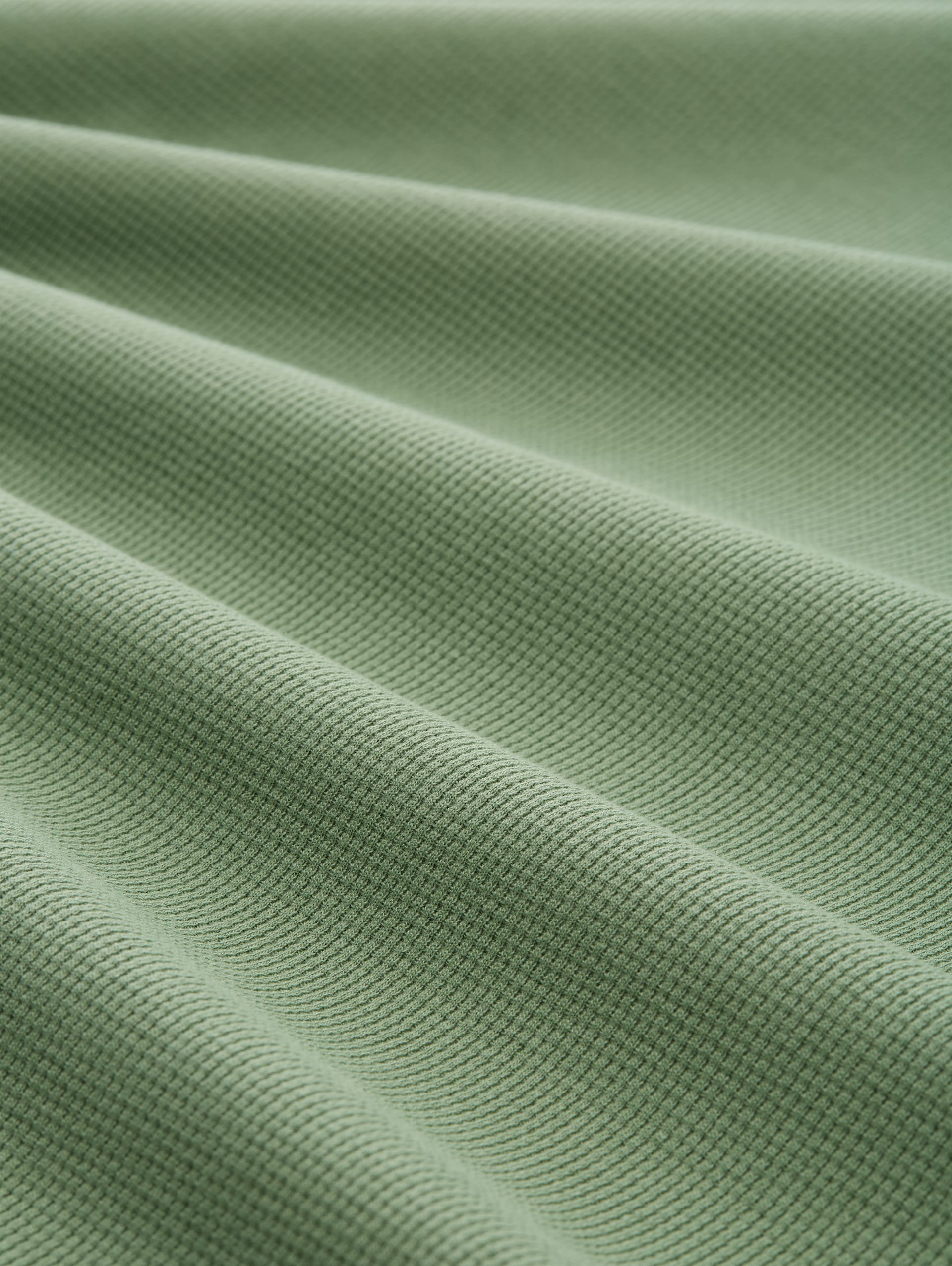 Henley T-shirt met wafelstructuur - Sea Spray - Materiaalweergave