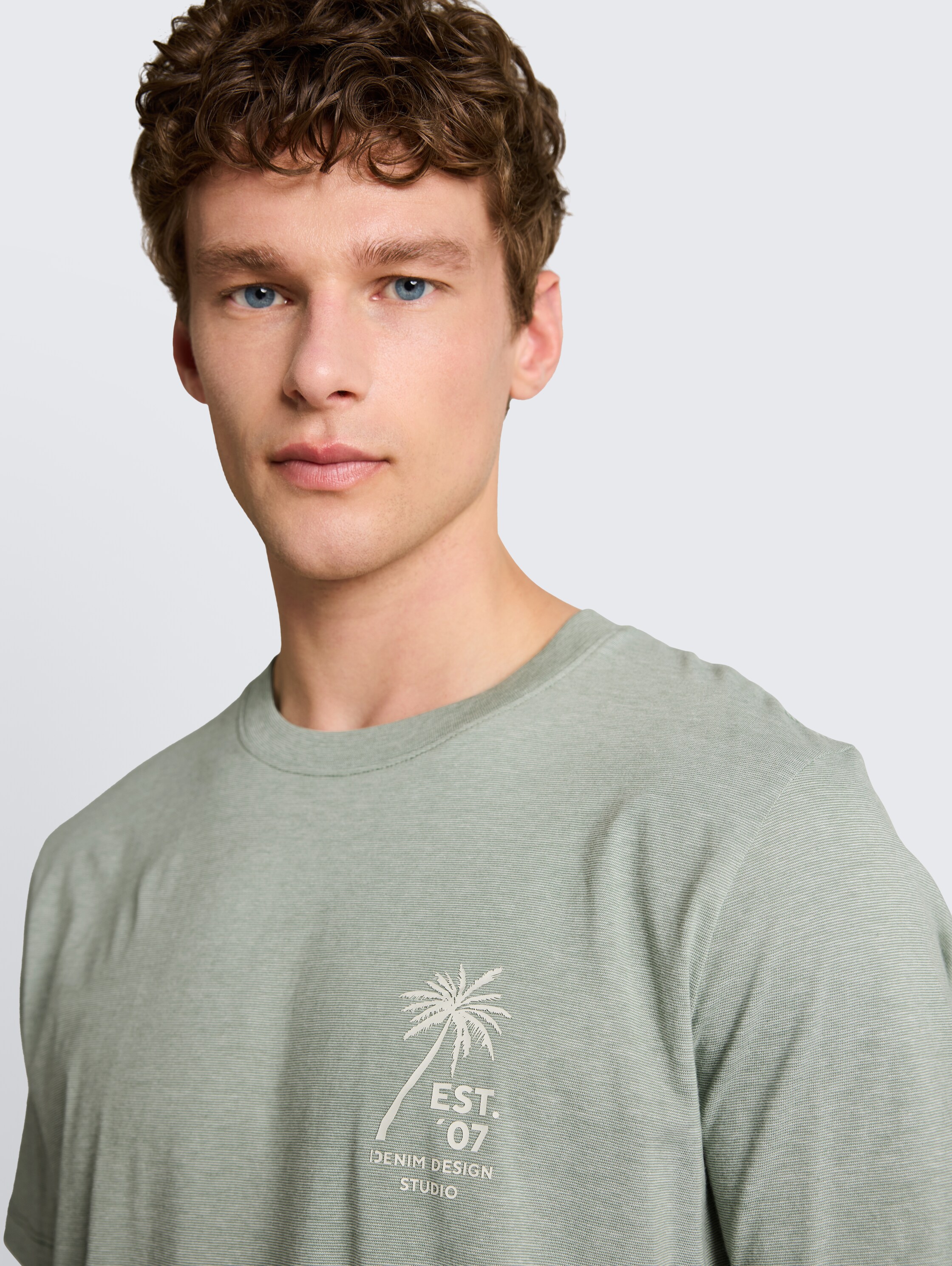 T-shirt with palm tree print - sea_spray - 