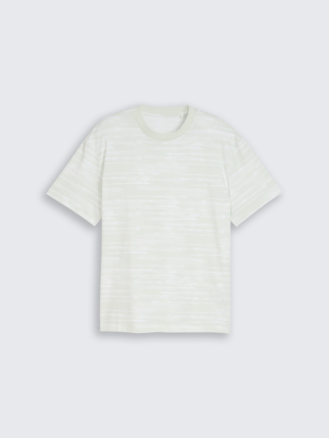 Relaxed Fit T-Shirt mit Muster - light mint white watery stripe - Vorder-Produkt-Ansicht