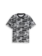 Ausgewählt, Relaxed Fit T-Shirt mit Muster von Tom Tailor, schwarz