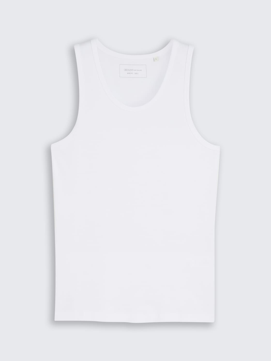 Basic Ripp Tanktop - White - Vorder-Produkt-Ansicht