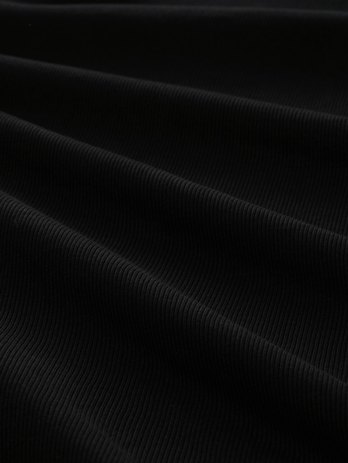 Basic Ripp Tanktop - Black - Material-Ansicht