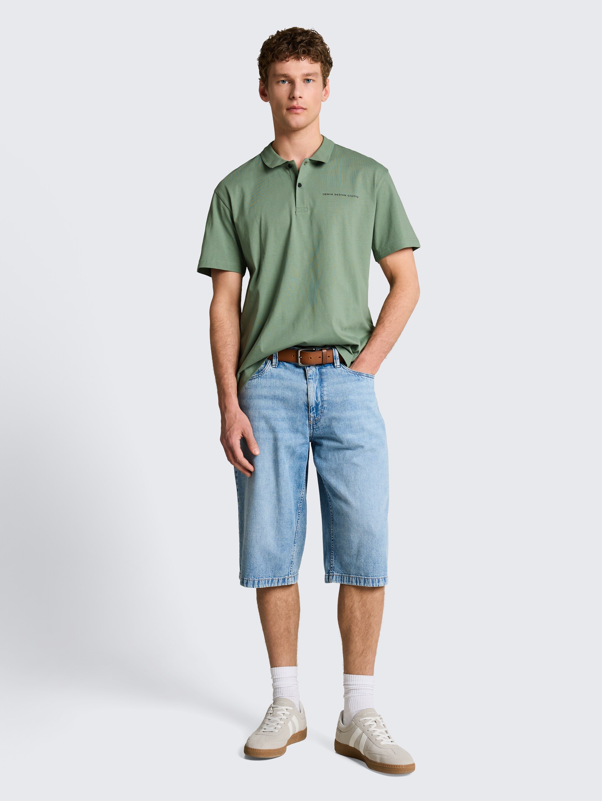 Poloshirt met relaxte pasvorm van katoen - Sea Spray