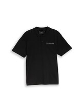 Ausgewählt, Relaxed Fit Poloshirt aus Baumwolle von Tom Tailor, schwarz