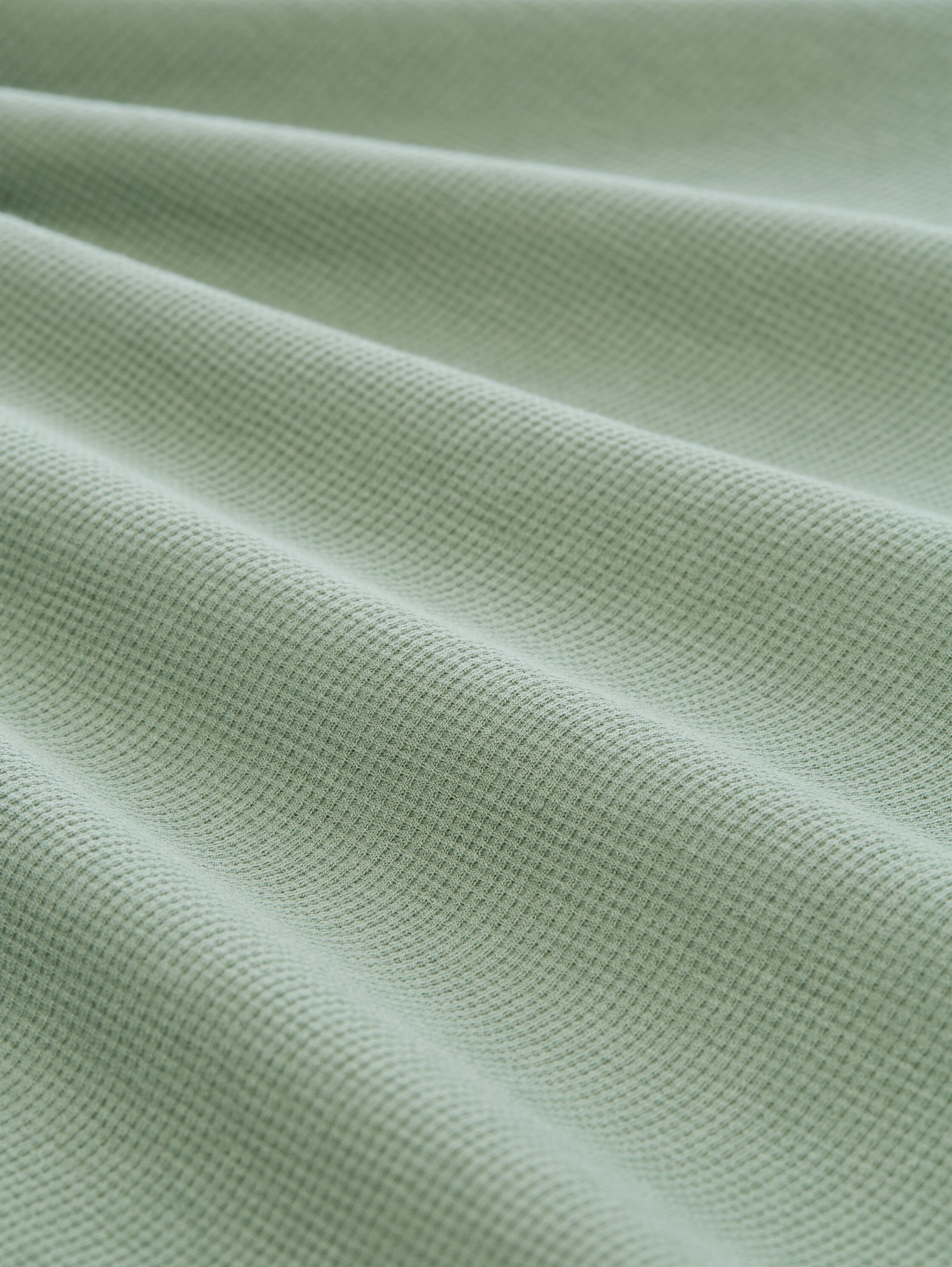 Relaxed-fit resort polo shirt with waffle texture - sea_spray - 