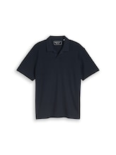 Nicht ausgewählt, Relaxed Fit Resort Poloshirt mit Waffelstruktur von Tom Tailor, blau