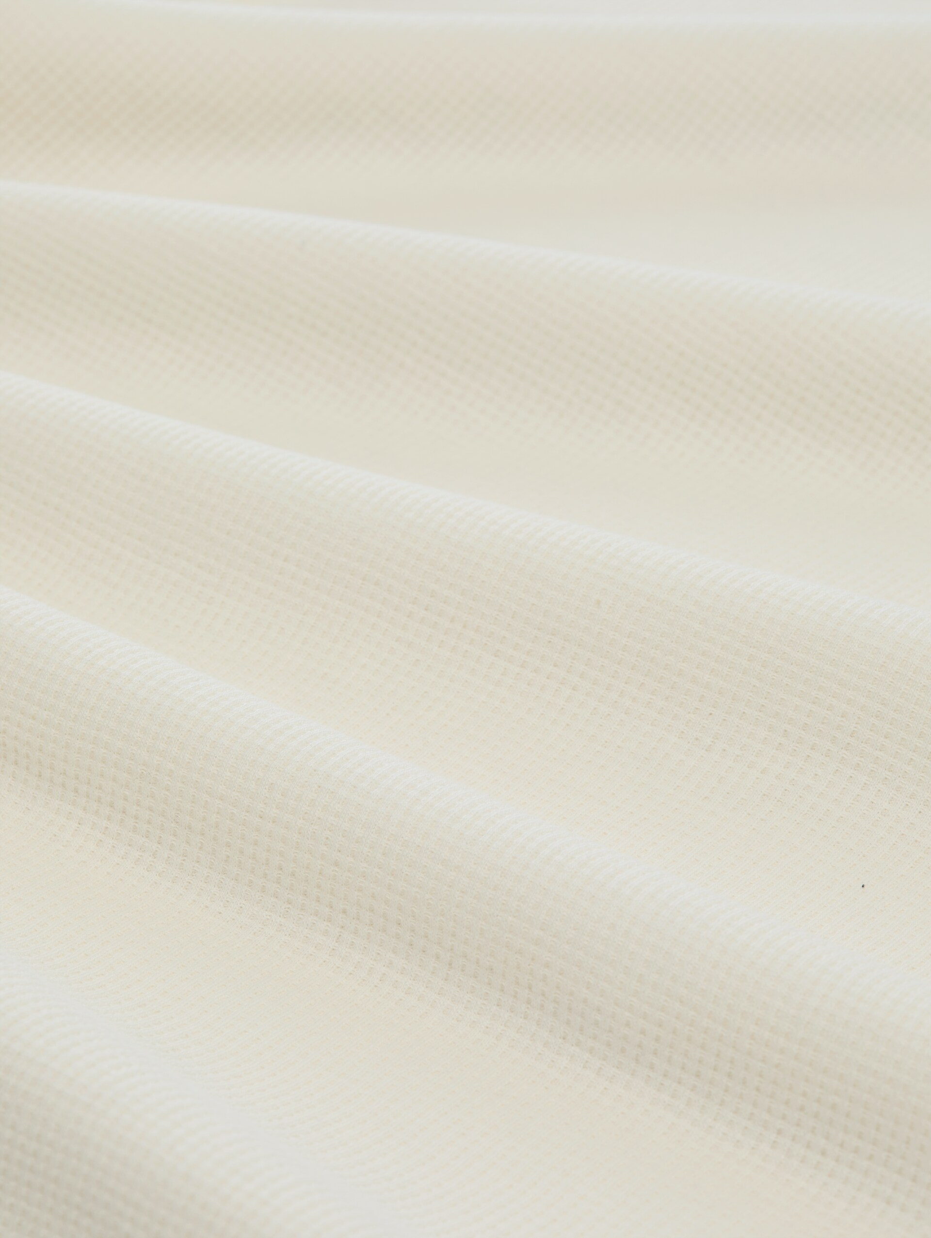 Relaxed Fit Resort Poloshirt mit Waffelstruktur - Wool White