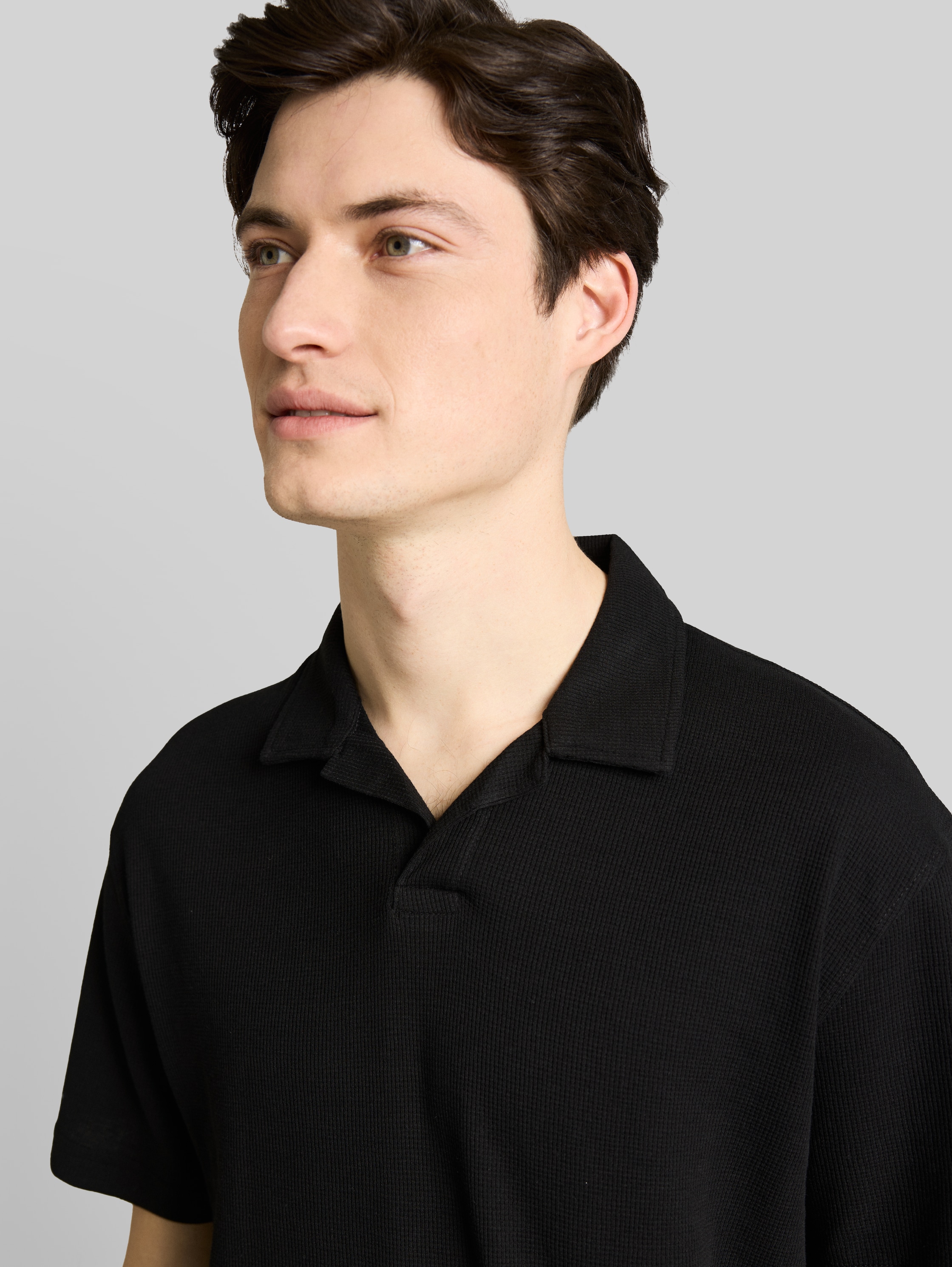 Polo majica opuštenog kroja s waffle teksturom - Image 6