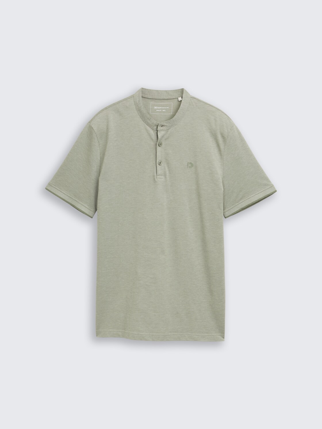 Piqué Poloshirt mit Stehkragen - mint sea spray two tone pique