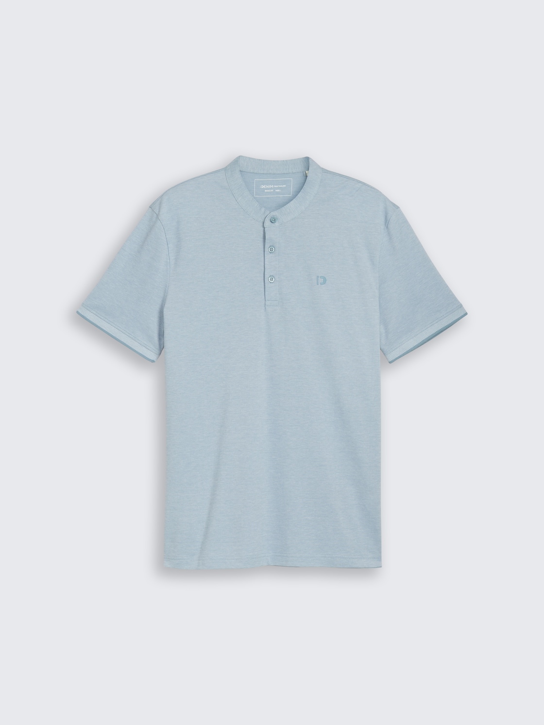 Piqué Poloshirt mit Stehkragen - citadel blue two tone pique