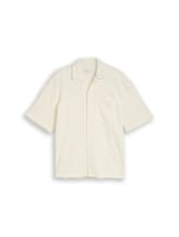 Ausgewählt, Relaxed Fit Resort Hemd mit Waffelstruktur von Tom Tailor, weiß