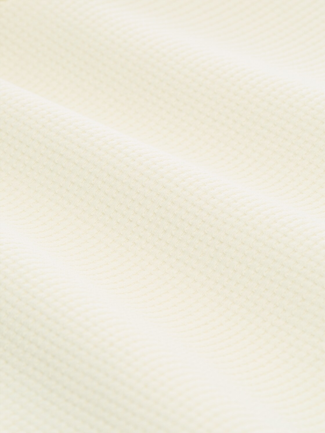 Relaxed Fit Resort Hemd mit Waffelstruktur - Wool White - Material-Ansicht