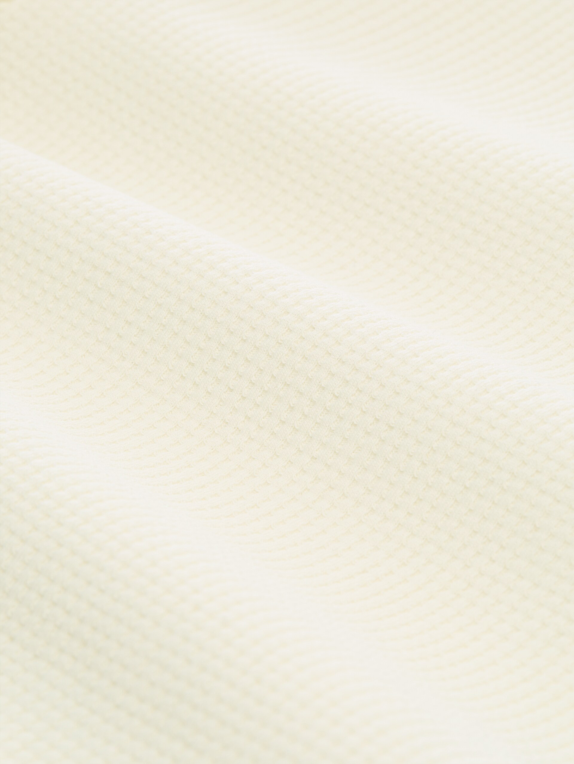 Relaxed fit resorthemd met wafelstructuur - Wool White - Materiaalweergave