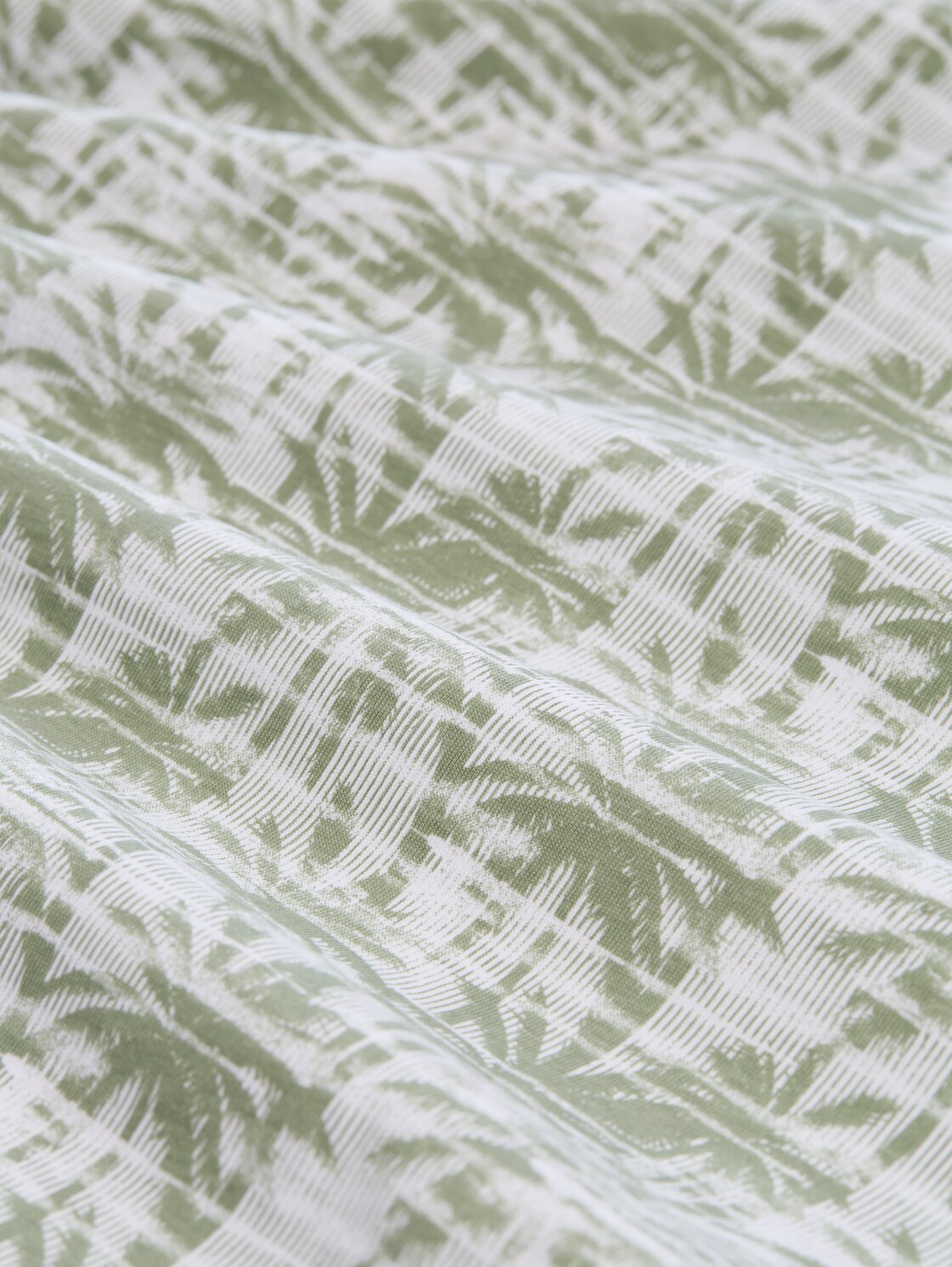 Jersey Poloshirt mit Palmenprint - sea spray stripy palm print