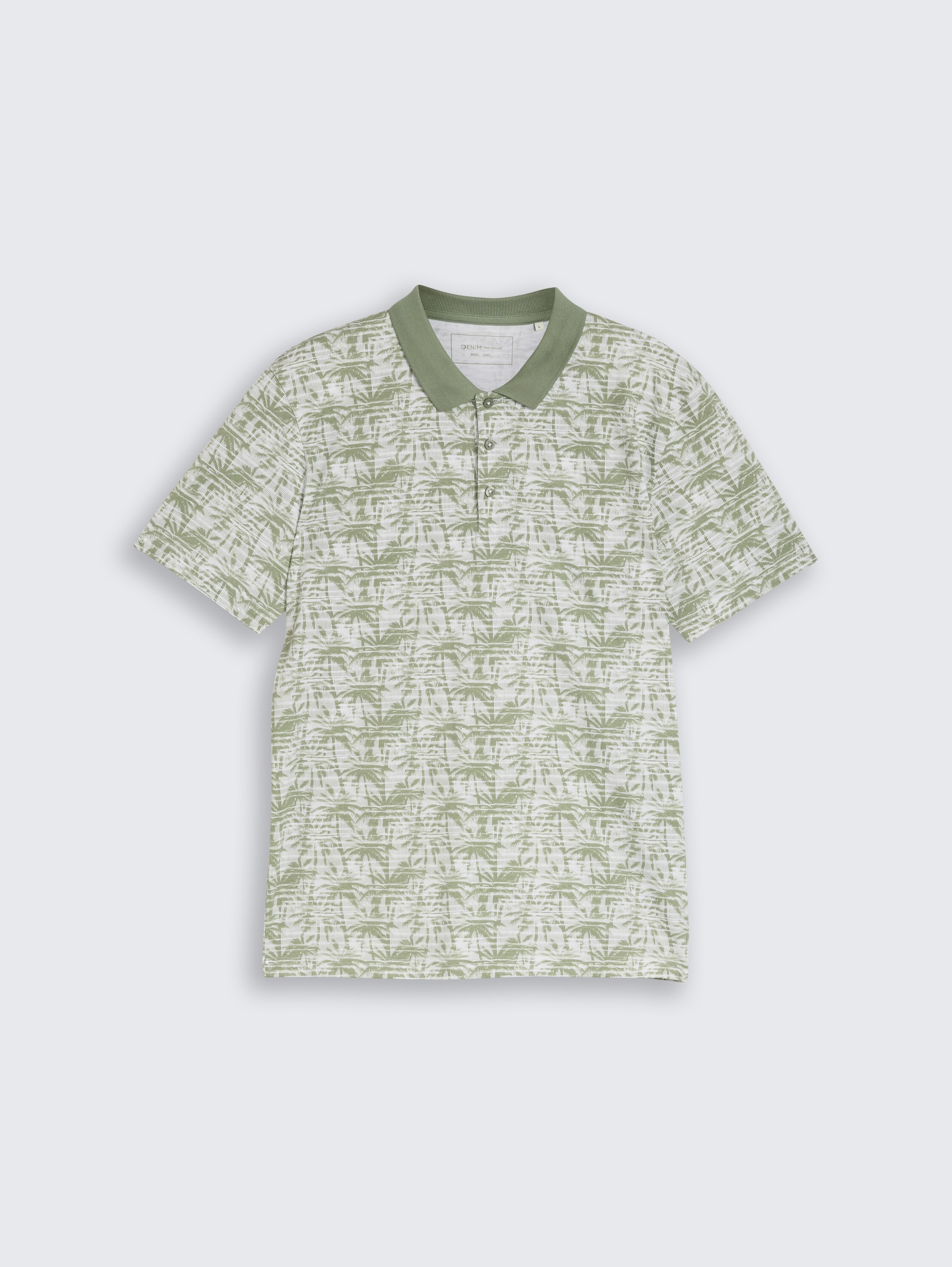 Jersey poloshirt met palmprint - sea_spray_stripy_palm_print - 