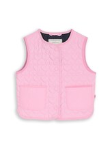 Geselecteerd, Gewatteerd vest met hartjespatroon door Tom Tailor, rosa