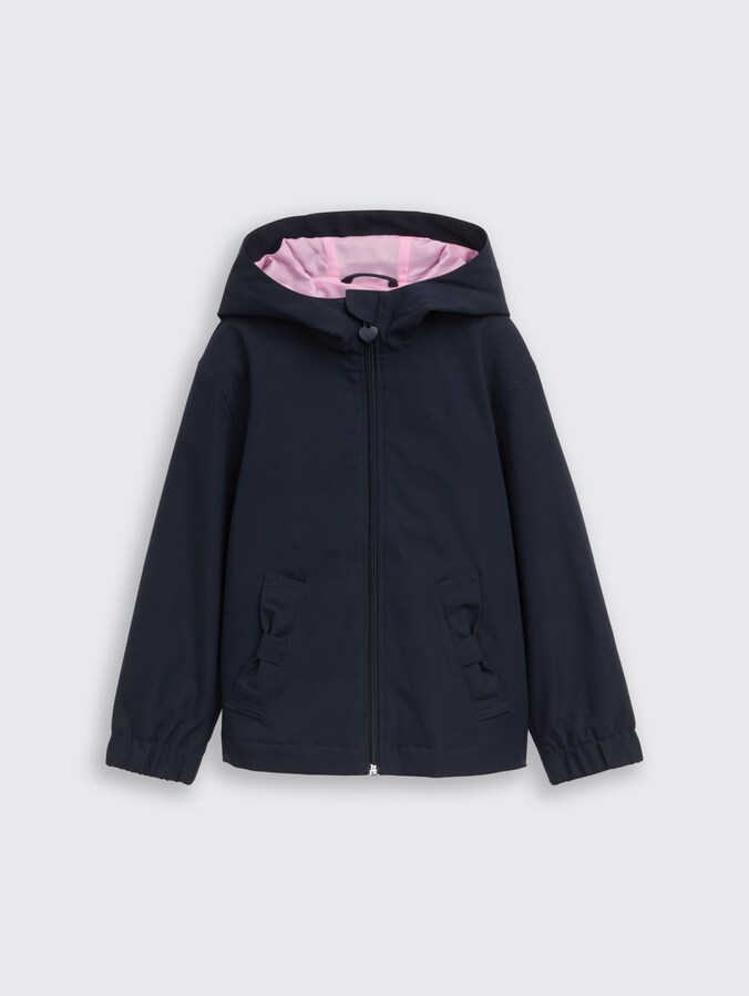 Zomerparka met waterafstotende functie door Mini Girls, sky captain blue