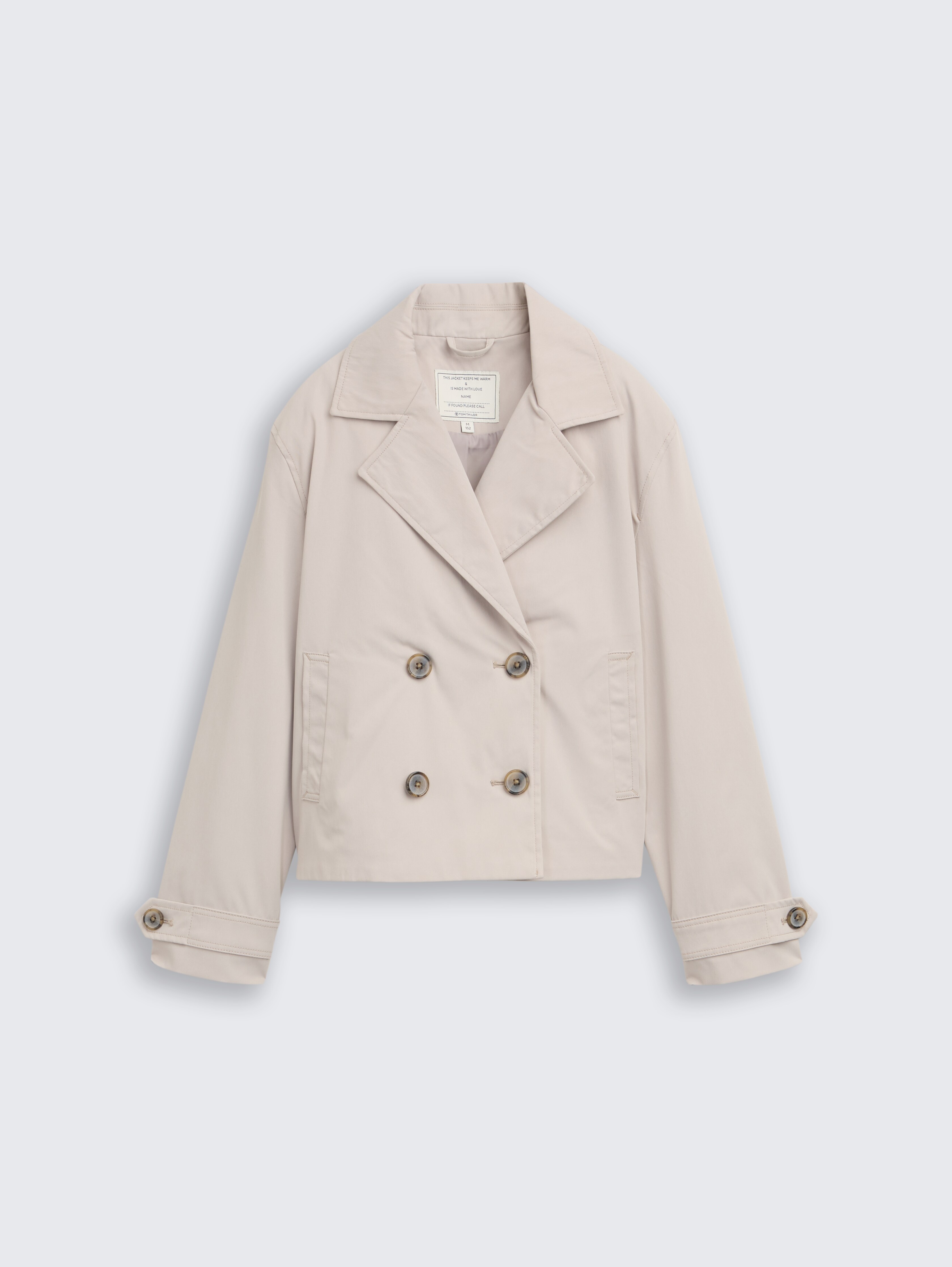 Trenchcoat mit wasserabweisender Funktion von Teen Girls, cloud grey