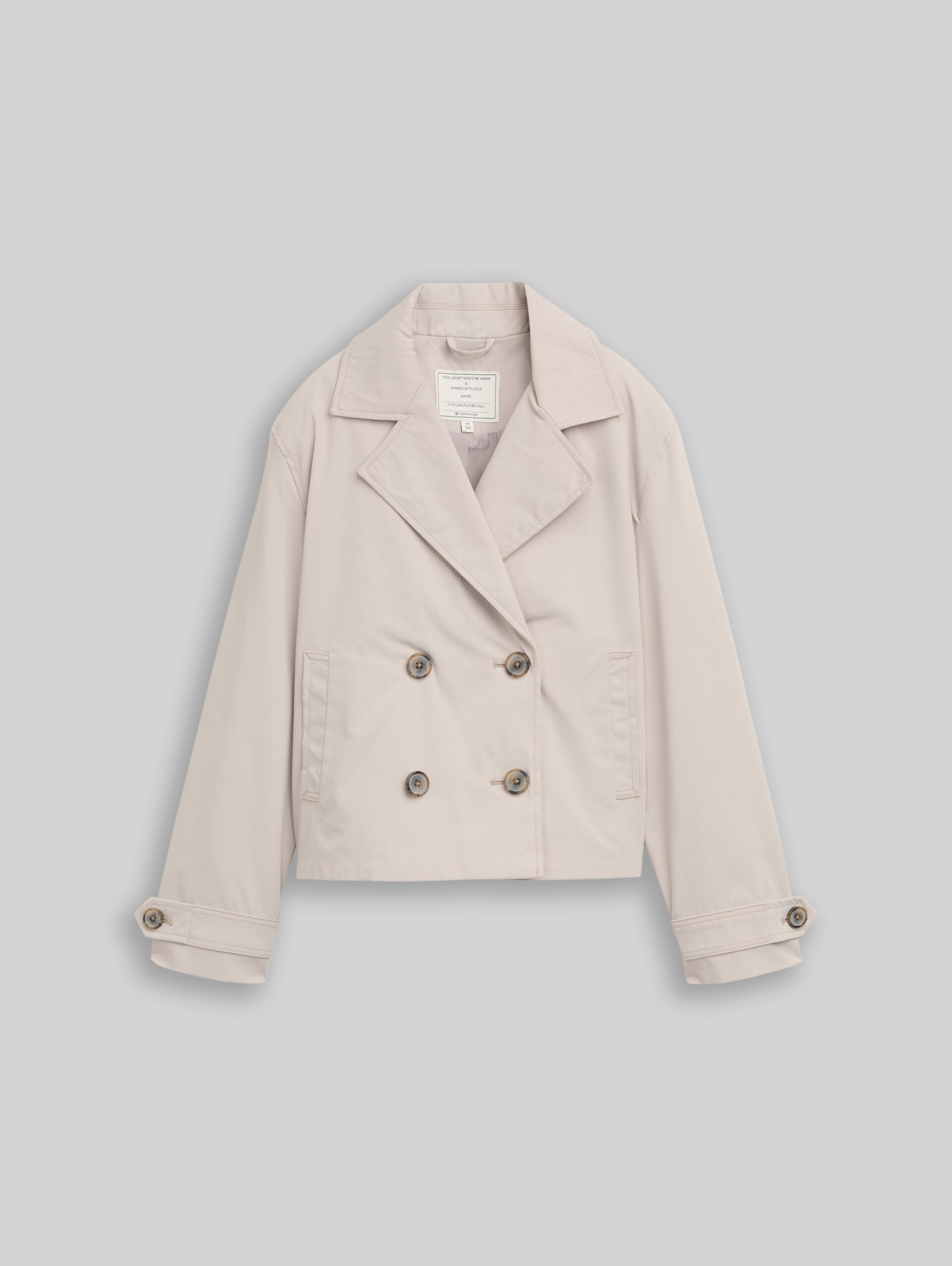 Trench coat with water-repellent function - cloud grey - Front product view