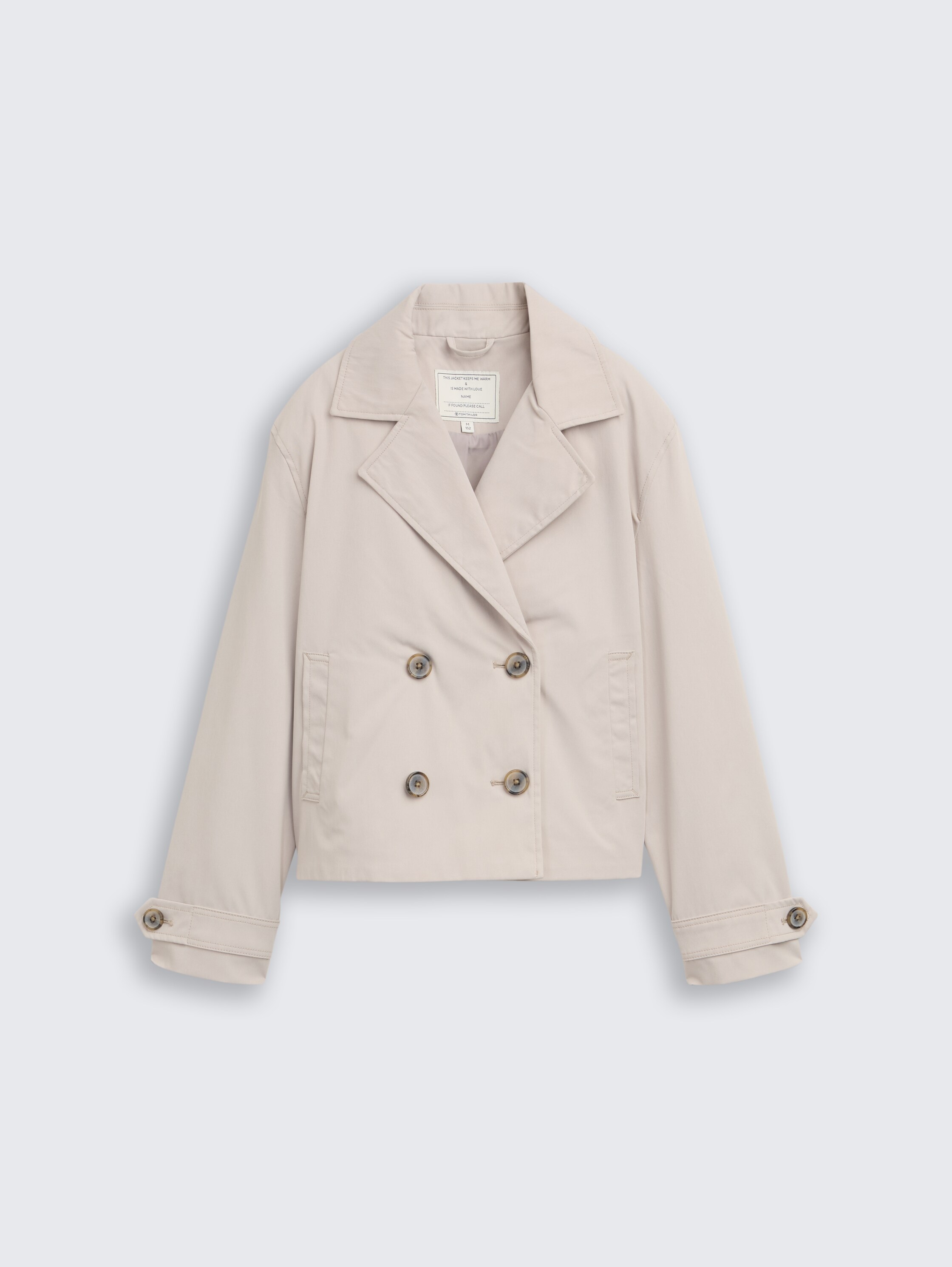 Trench coat with water-repellent function - cloud grey - Front product view