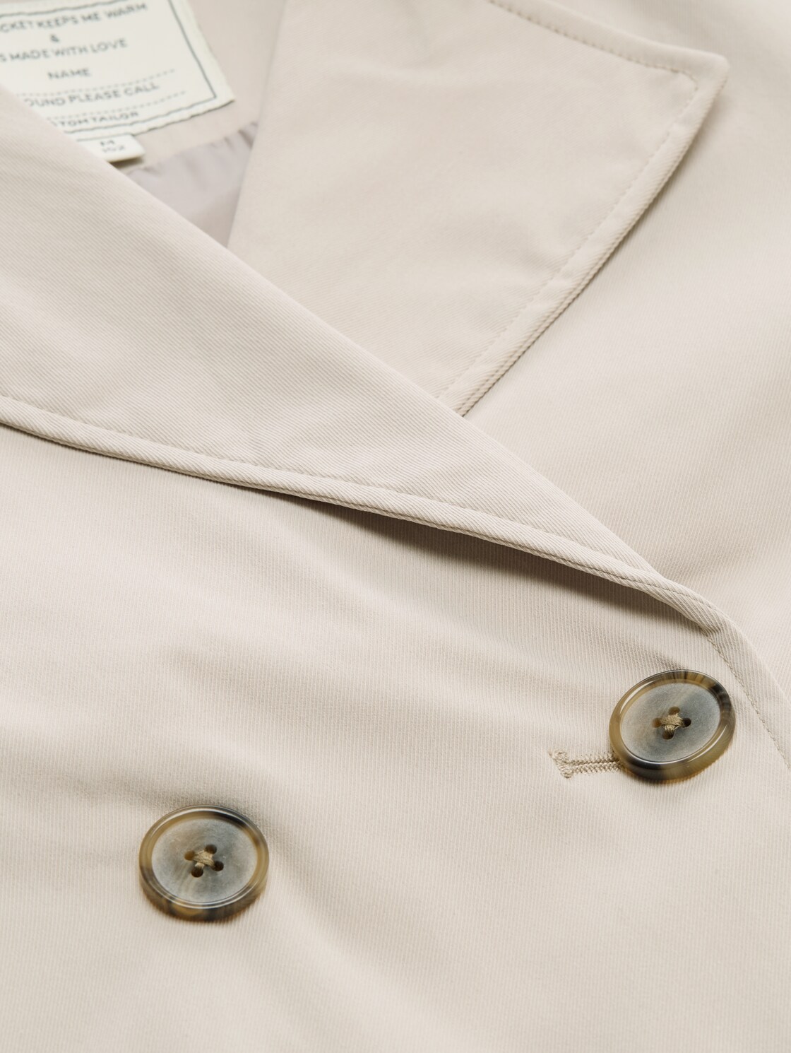 Trenchcoat mit wasserabweisender Funktion - cloud grey - Detail-Model-Ansicht