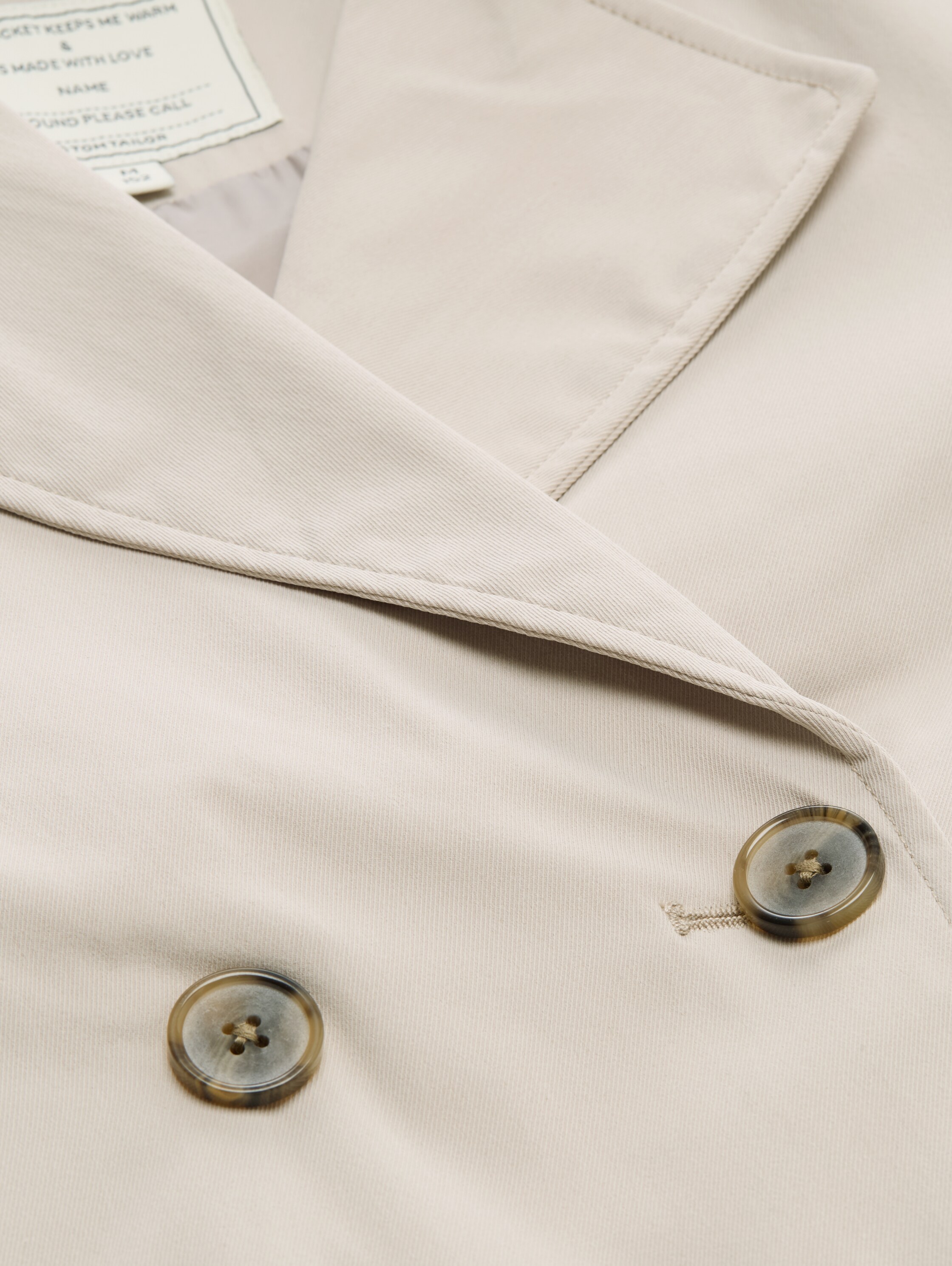 Trench coat with water-repellent function - cloud grey - Detail model view