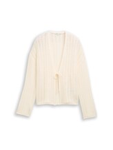 Ausgewählt, Relaxed Fit Cardigan mit Lochmuster von Tom Tailor, braun