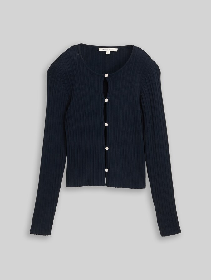 Cardigan côtelé par Denim Female, sky captain blue