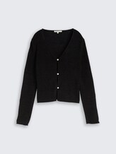 Cardigan à col en V - deep black
