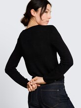 Cardigan à col en V - deep black - Vue détaillée du modèle