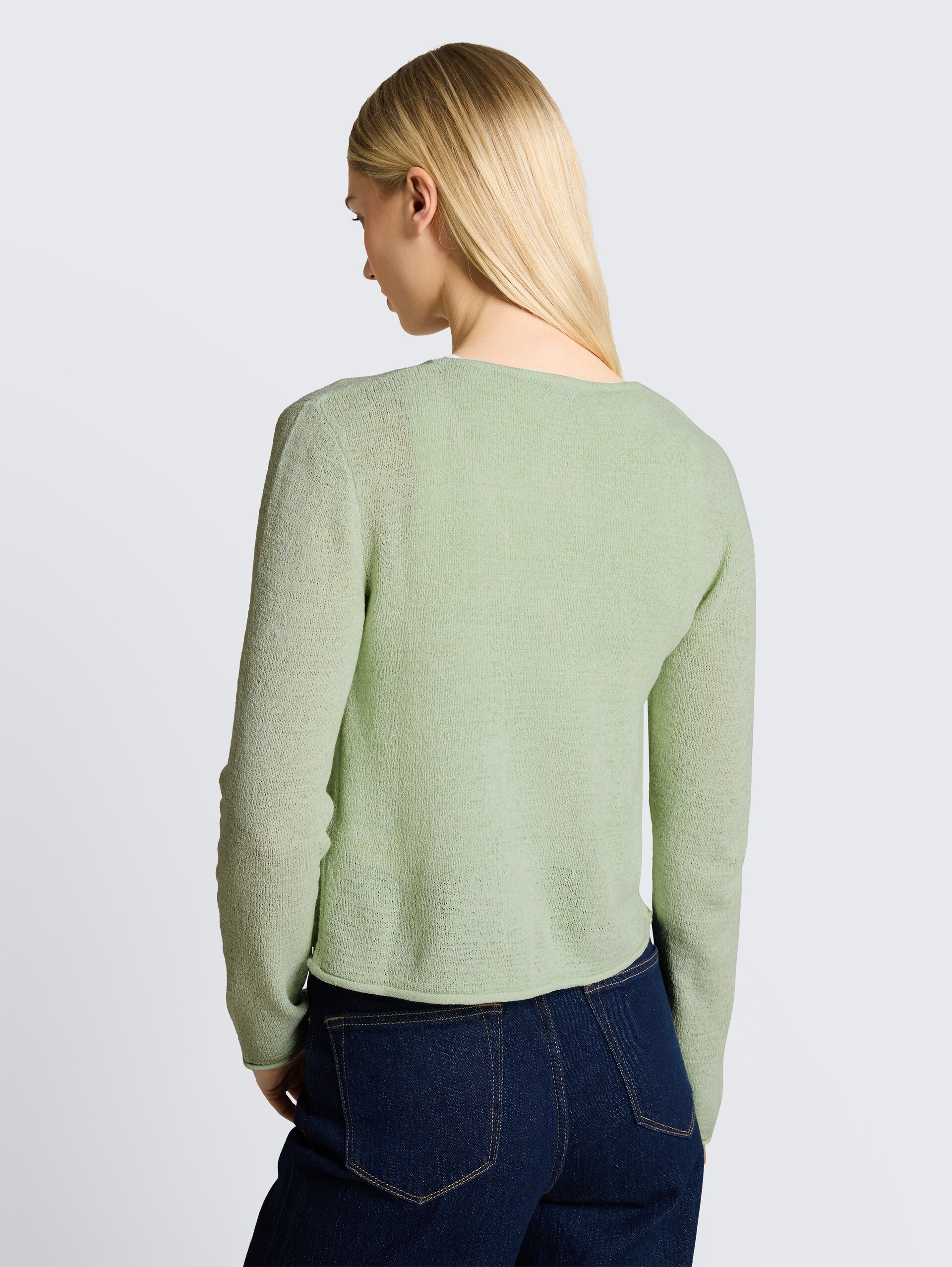Cardigan mit V-Ausschnitt - light matcha green