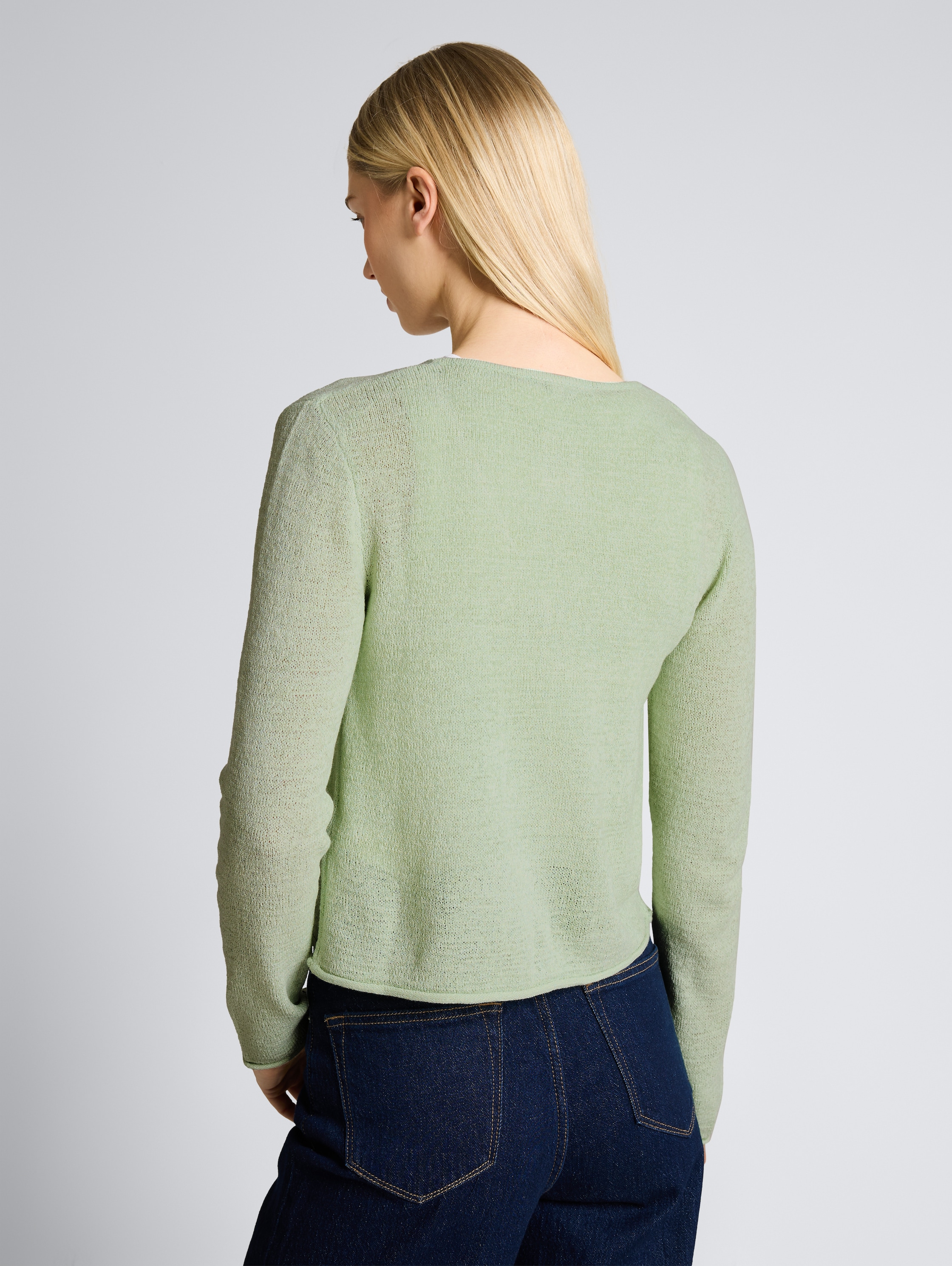 Cardigan mit V-Ausschnitt - light matcha green