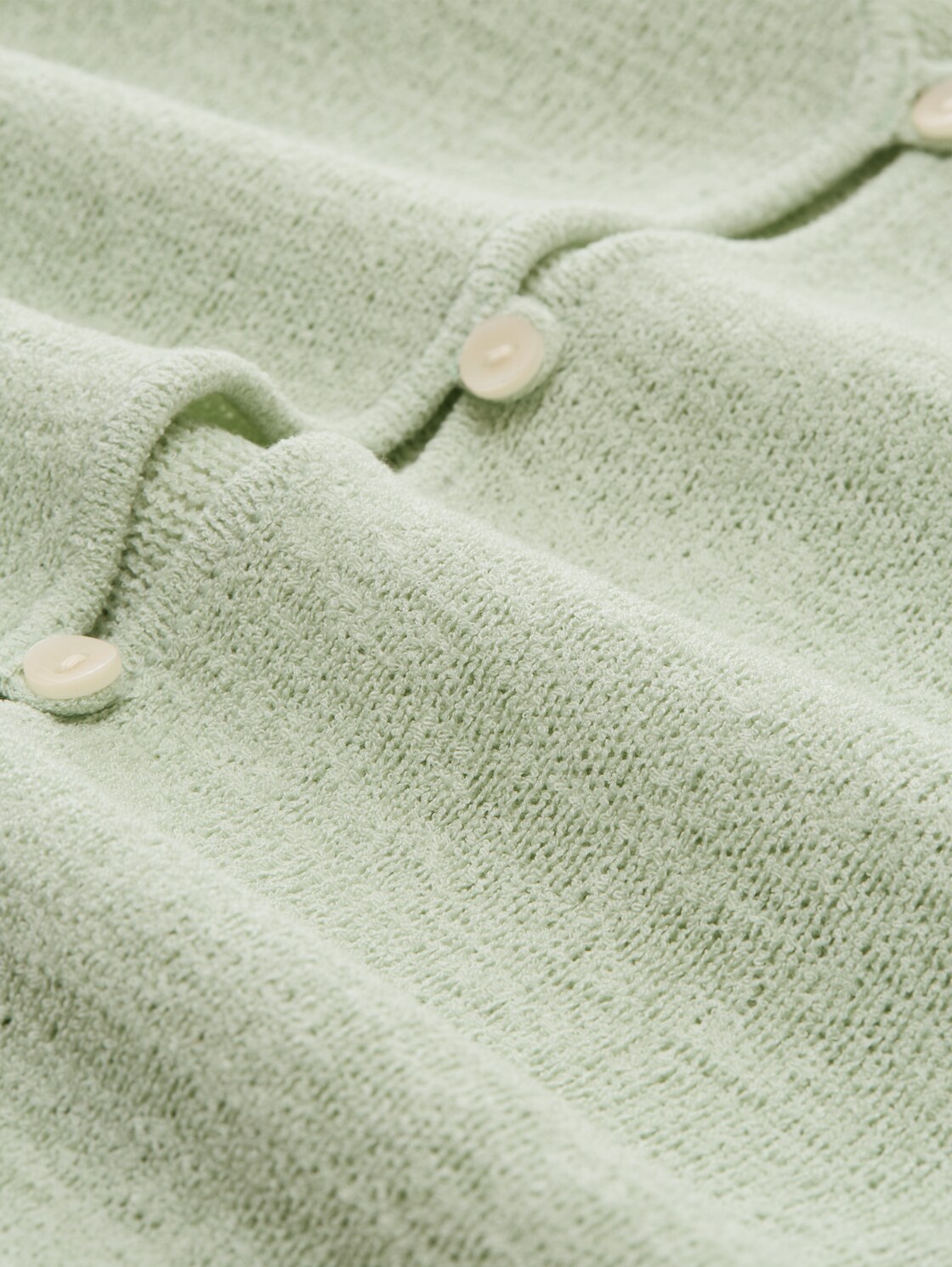 Cardigan mit V-Ausschnitt - light matcha green - Material-Ansicht