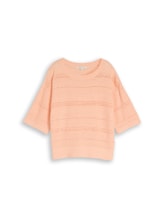 Nicht ausgewählt, Relaxed Fit Strickpullover mit Lochmuster von Tom Tailor, orange