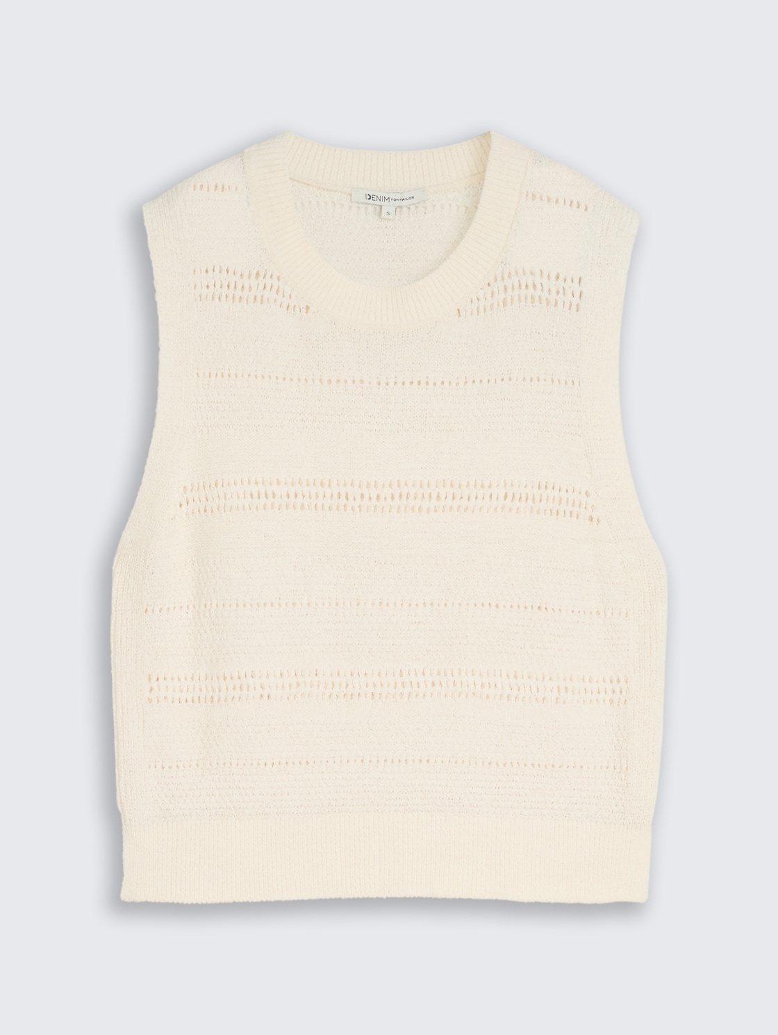 Pullunder mit Lochmuster - Gardenia White