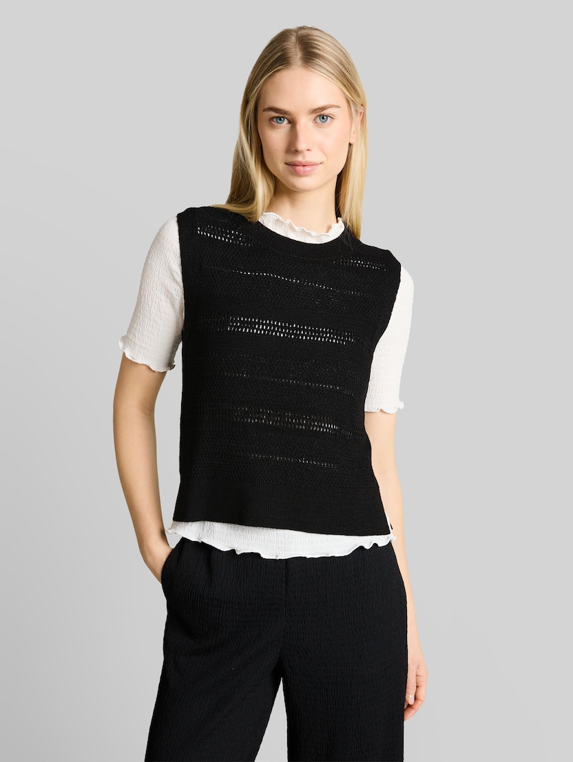 Trui met geperforeerd patroon door Denim Female, deep black