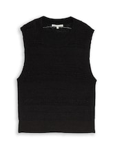 Nicht ausgewählt, Pullunder mit Lochmuster von Tom Tailor, schwarz