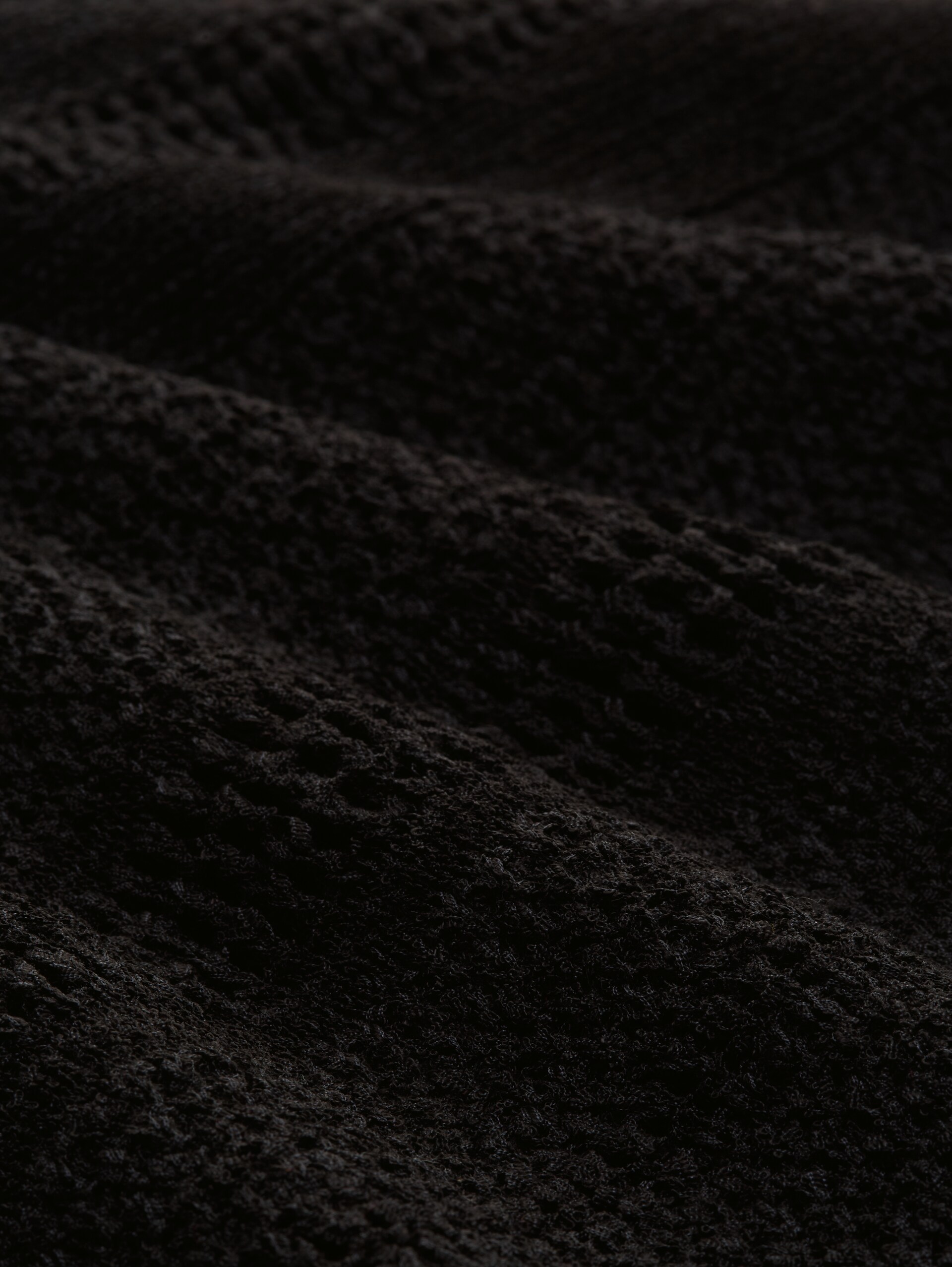 Pullunder met gaatjespatroon - deep black - Materiaalweergave