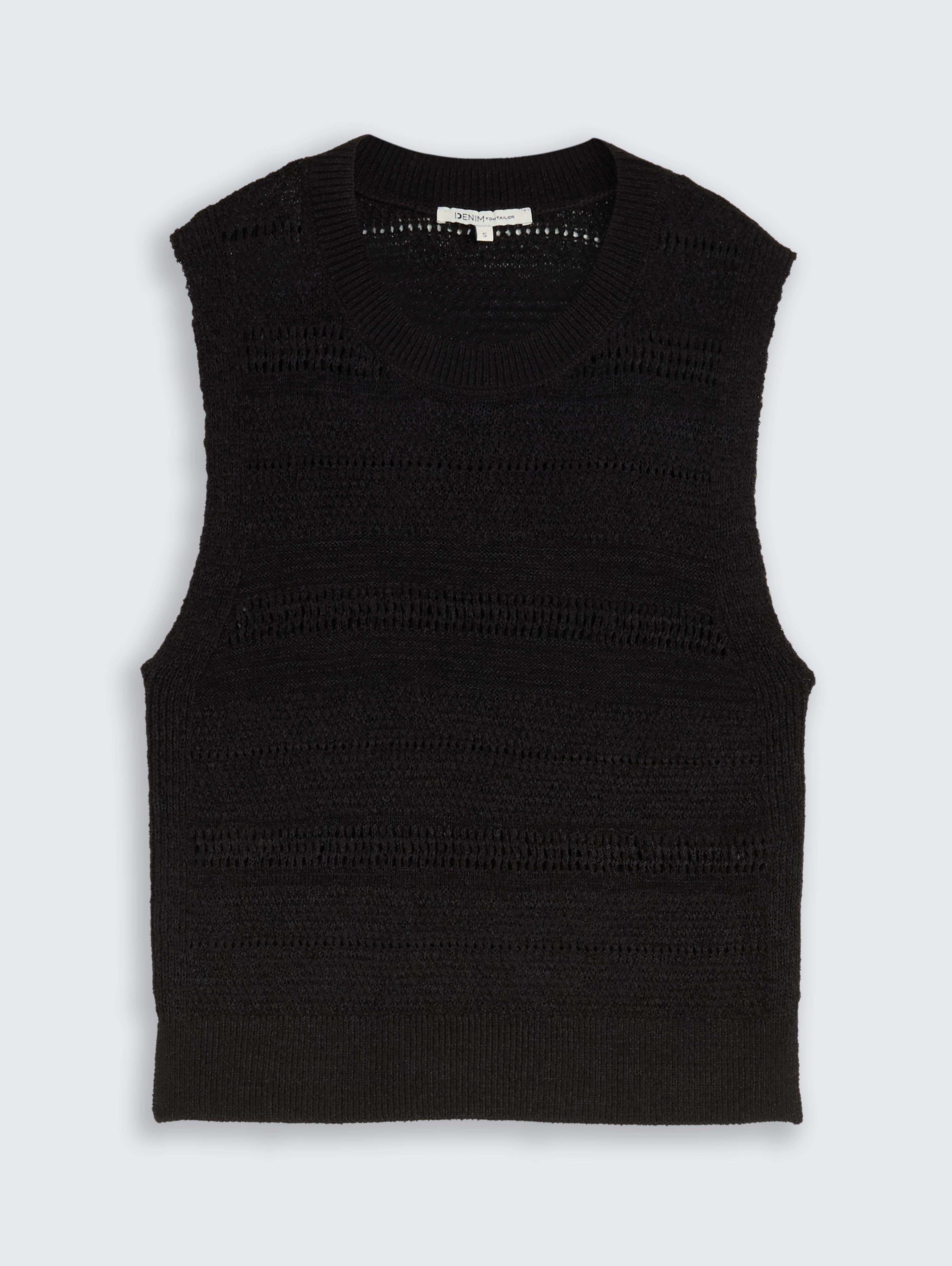 Pullunder met gaatjespatroon door Denim Female, deep black