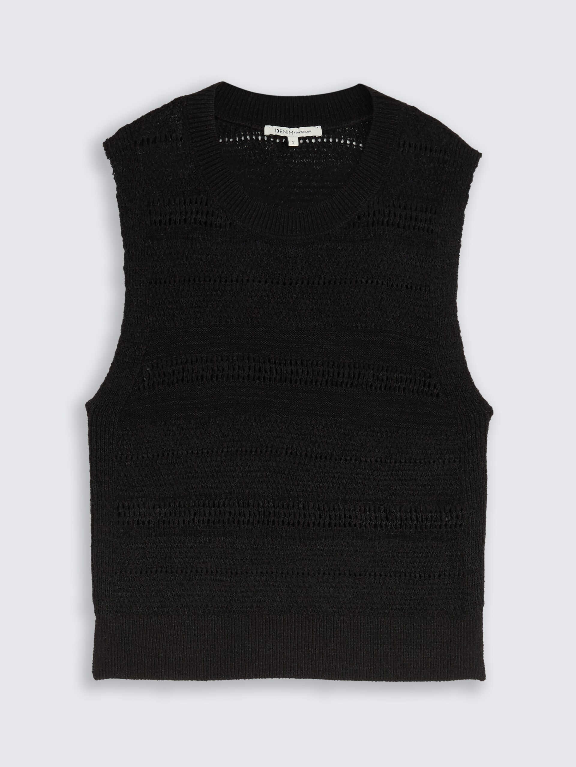 Pullunder met gaatjespatroon - deep black