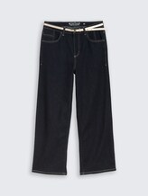 TTNELMA CULOTTE Stretch Jeans mit Gürtel - Clean Rinsed Blue Denim - Vorder-Produkt-Ansicht