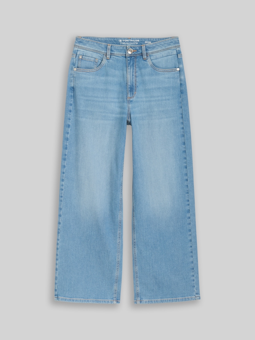 Jeans culotte TTNELMA par Women, Clean Light Stone Blue Denim
