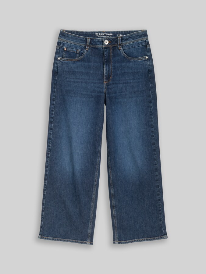 TTNELMA CULOTTE jeans by Women, mid stone bright blue denim