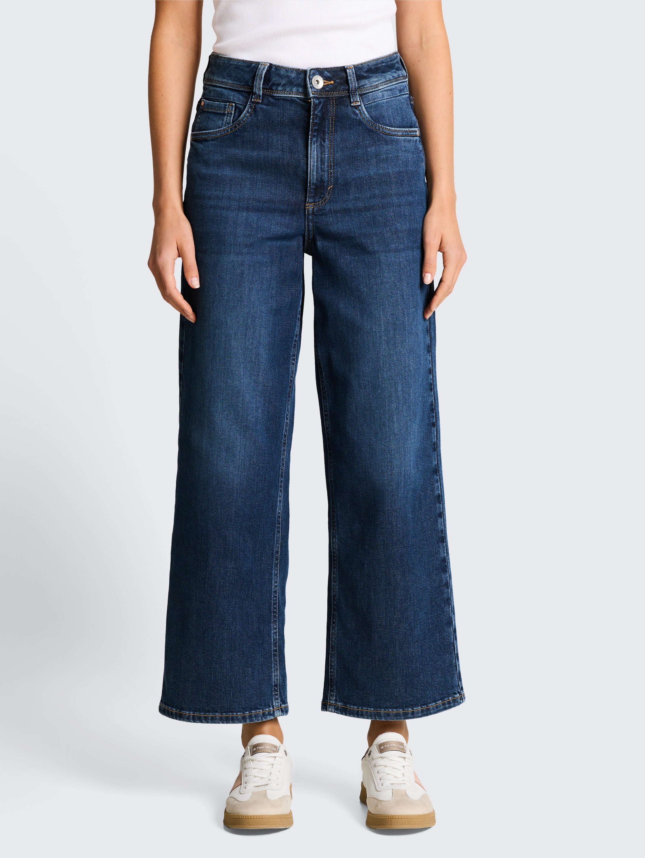 TTNELMA CULOTTE jeans - mid_stone_bright_blue_denim - 