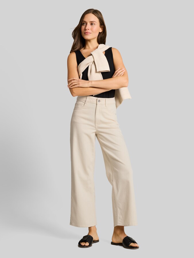 Jeans culotte TTNELMA par Women, raw offwhite denim