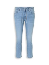Nicht ausgewählt, TTLENE SLIM CROPPED Stretch Jeans mit Bindegürtel von Tom Tailor, blau
