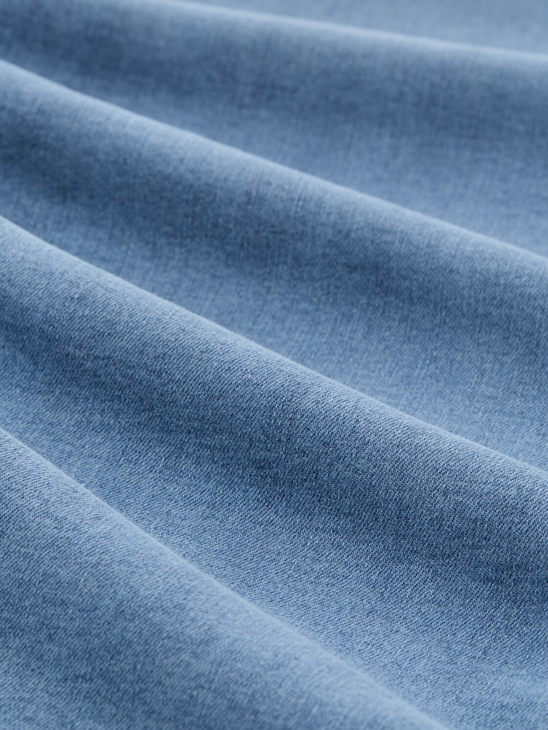 TTLENE SLIM CROPPED Stretch Jeans mit Bindegürtel - Clean Light Stone Blue Denim - Material-Ansicht