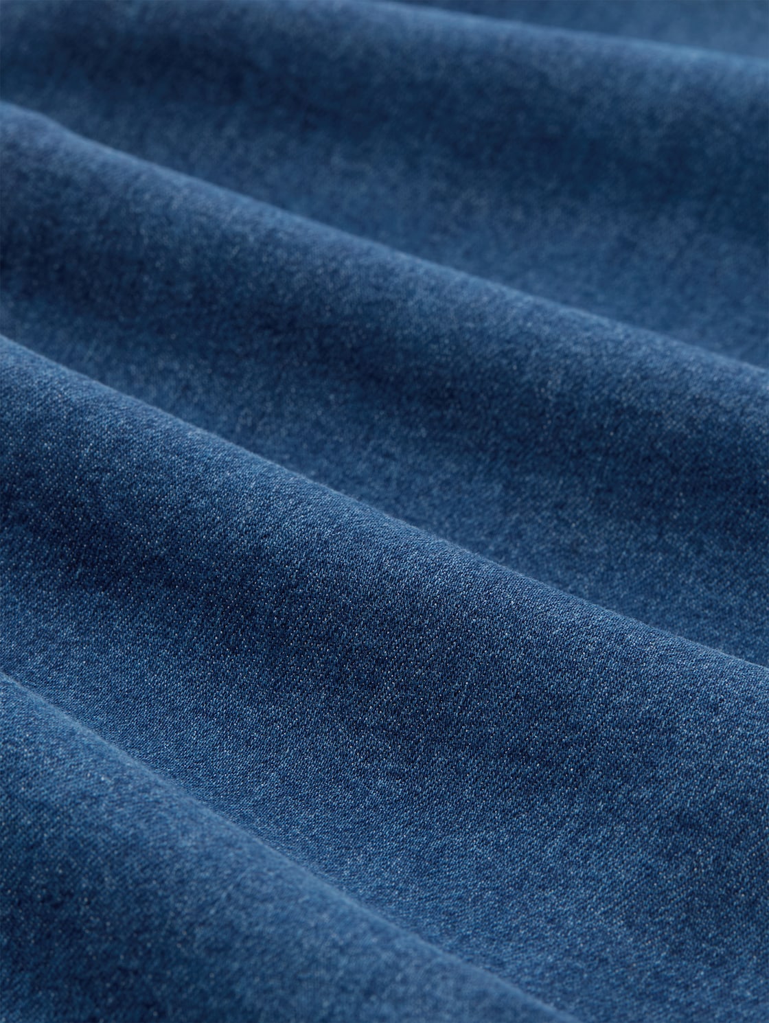 TTLENE SLIM CROPPED Stretch Jeans mit Bindegürtel - Clean Mid Stone Blue Denim - Material-Ansicht