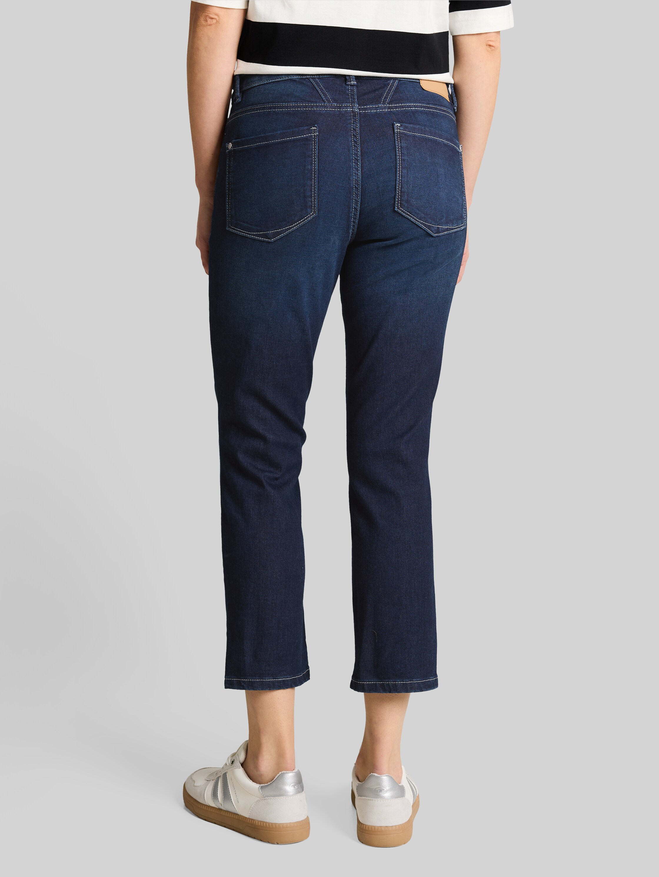 Дънки LENE Slim Cropped Stretch с колан за връзване - Image 5