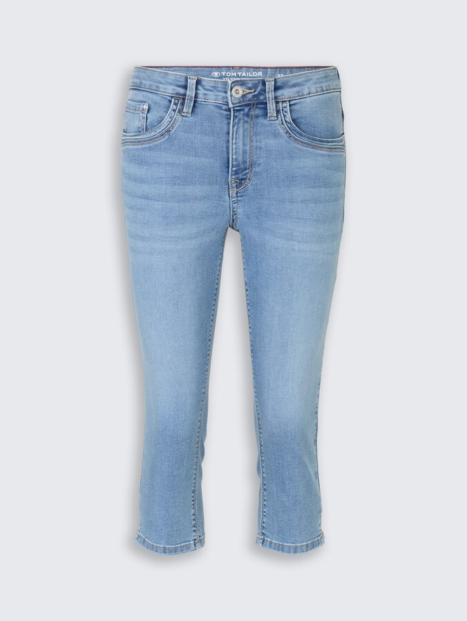 TTLENE SLIM Capri Jeans mit hohem Stretch von Women, Clean Light Stone Blue Denim